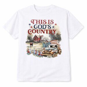 Gods Country Graphic T Shirt Trendy Boutique Style Tee Women Gift White
